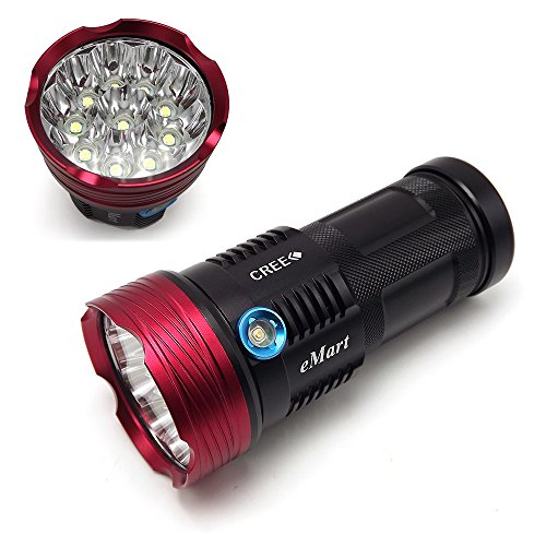 eMart Supper Lumineux 10.000 Lumens 10 x CREE XM-L T6 LED Flashlight 3 Modes Torche flash Lumières Lampe pour Chasse, Camping, randonnée pédestre, équitation Actives extérieure 4 x 18650 batterie (non inclus) - Noir eMart Supper Lumineux 10.000 Lumens 10 x CREE XM-L T6 LED Flashlight 3 Modes Torche flash Lumières Lampe pour Chasse, Camping, randonnée pédestre, équitation Actives extérieure 4 x 18650 batterie (non inclus) - Noir