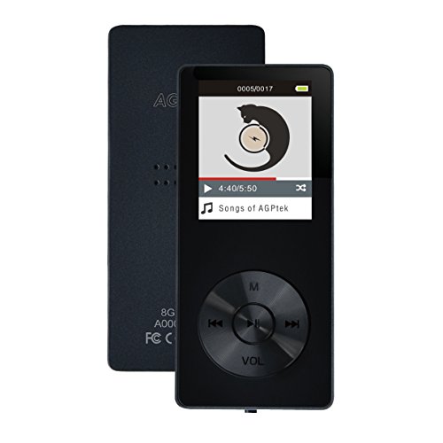 AGPTek M07 Lecteur MP3 Métal, avec haut-parleur et Ecran Couleurs de 1.8'', (slot carte mémoire de 32Go), Noir AGPTek M07 Lecteur MP3 Métal, avec haut-parleur et Ecran Couleurs de 1.8'', (slot carte mémoire de 32Go), Noir