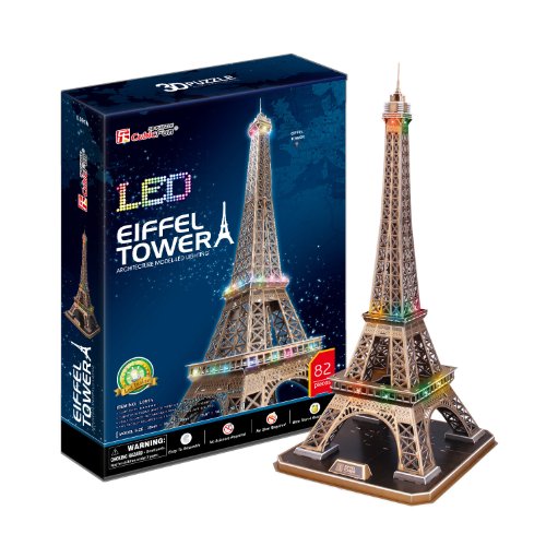 Puzzle 85 pièces - Puzzle 3D avec LED - La Tour Eiffel - Difficulté : 6/8 Puzzle 85 pièces - Puzzle 3D avec LED - La Tour Eiffel - Difficulté : 6/8