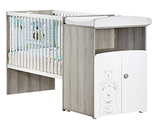 BABY PRICE Teddy Lit Bébé Combiné Évolutif 120 x 60 cm en 90 x 190 cm BABY PRICE Teddy Lit Bébé Combiné Évolutif 120 x 60 cm en 90 x 190 cm