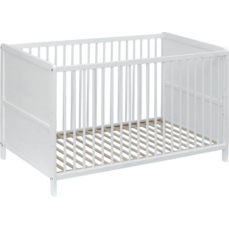 Lit bébé 70x140cm évolutif hêtre massif TOM POUCE Evolutif en lit junior 70x140cm - Blanc laqué - Sommier réglable 3 hauteurs Lit bébé 70x140cm évolutif hêtre massif TOM POUCE Evolutif en lit junior 70x140cm - Blanc laqué - Sommier réglable 3 hauteurs