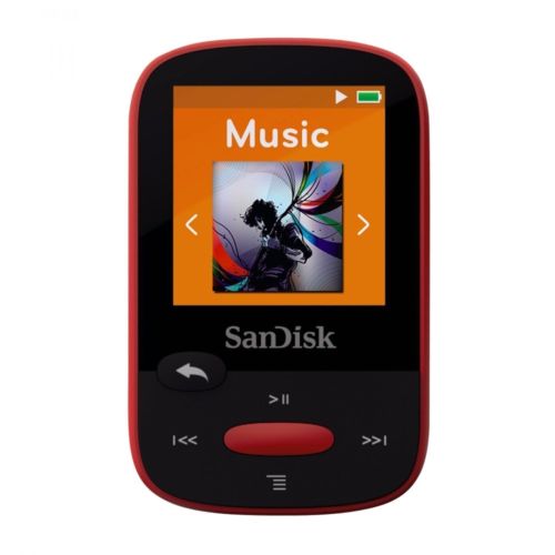 SanDisk Clip Sport 4GB MP3 Player, RED With LCD Screen and MicroSDHC Card Slot SanDisk Clip Sport 4GB MP3 Player, RED With LCD Screen and MicroSDHC Card Slot