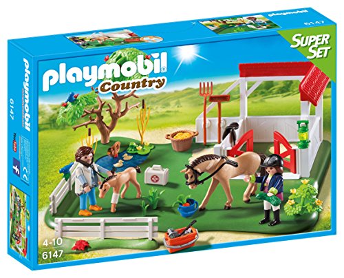 Playmobil - 6147 - SuperSet Paddock avec chevaux Playmobil - 6147 - SuperSet Paddock avec chevaux