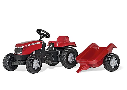 Rolly Toys - 01 230 5 - Tracteur À Pédales - Rollykid Massey Ferguson + Remorque
