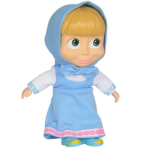 Masha et Michka - Masha en bleu poupée en peluche 23cm Masha et Michka - Masha en bleu poupée en peluche 23cm