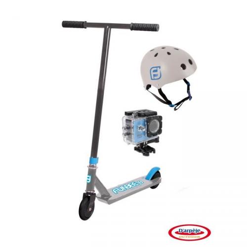 D'ARPEJE Patinette Freestyle avec Casque et Caméra D'ARPEJE Patinette Freestyle avec Casque et Caméra