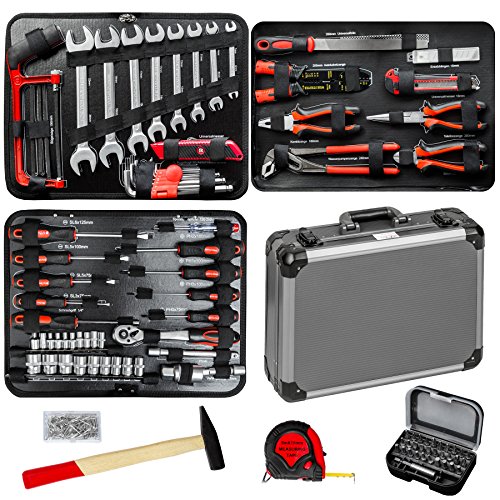 TecTake 300 Morceau boite trolley coffret malette a outils TecTake 300 Morceau boite trolley coffret malette a outils