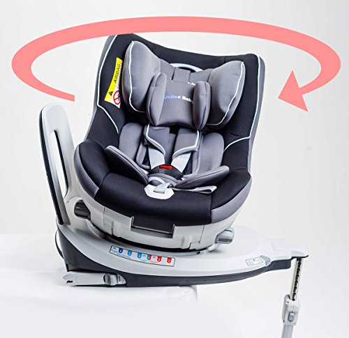 Si&egrave;ge auto pivotant 360&deg; Gris&sol;noir Groupe 0&plus;&sol;1&comma; ISOFIX