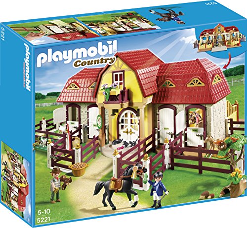 Playmobil - 5221 - Jeu de Construction - Haras avec Chevaux et Enclos Playmobil - 5221 - Jeu de Construction - Haras avec Chevaux et Enclos