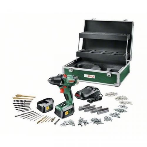 BOSCH Perceuse visseuse sans fil PSR18 LI-2 plus 2 batteries lithium plus 241 accessoires BOSCH Perceuse visseuse sans fil PSR18 LI-2 plus 2 batteries lithium plus 241 accessoires