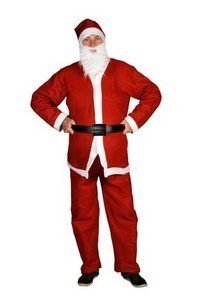 COSTUME DEGUISEMENT DE PERE NOEL COMPLET AVEC BARBE CEINTURE ET BONNET COSTUME DEGUISEMENT DE PERE NOEL COMPLET AVEC BARBE CEINTURE ET BONNET