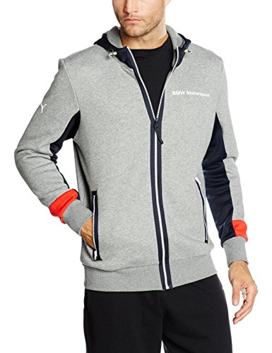 Puma Bmw Veste à capuche Homme Medium Gray Heather FR : M (Taille Fabricant : M)