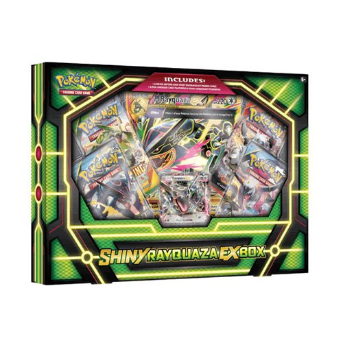 Coffret Pokemon SHINY RAYQUAZA EX Collection Box (4 boosters + promos) Coffret Pokemon SHINY RAYQUAZA EX Collection Box (4 boosters + promos)