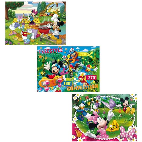 CLEMENTONI Lot 3 puzzles Mickey 150 pièces Disney