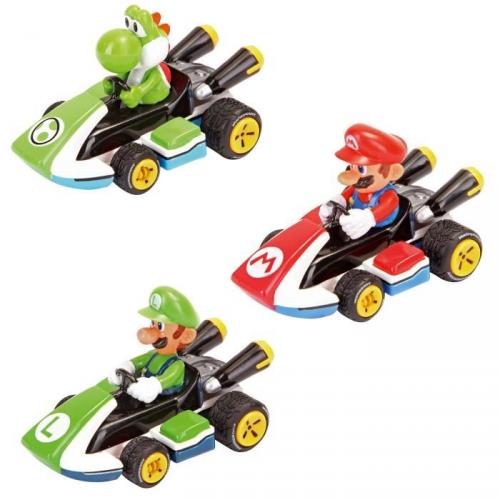 Pack 3 Voitures Pull And Speed Mario Kart 8