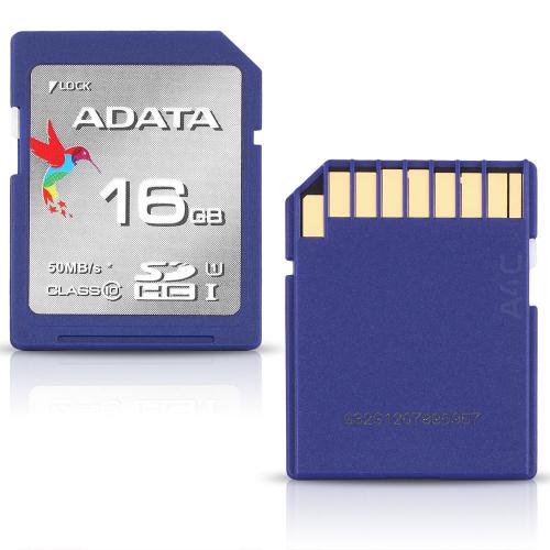ADATA Premier 16GB SDHC Class 10 Flash Memory Card 50MB/s UHS-I Brand New Retail