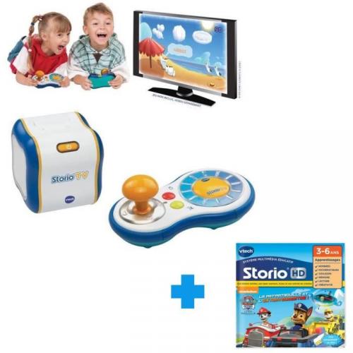 VTECH Pack exclusif Console Storio TV plus Jeu Pat Patrouille