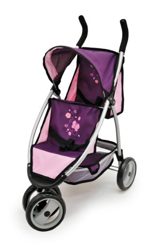 Bayer Design - 39757 - Poussette Jogger Jumelle - Réglable - Prune - 74 Cm Bayer Design - 39757 - Poussette Jogger Jumelle - Réglable - Prune - 74 Cm