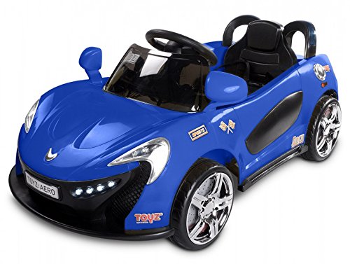 Toyz Aero Cabriolet voiture électrique Klaxon Phares LED Entrée MP3 2 Moteurs 30W Télécommande Bleu Toyz Aero Cabriolet voiture électrique Klaxon Phares LED Entrée MP3 2 Moteurs 30W Télécommande Bleu