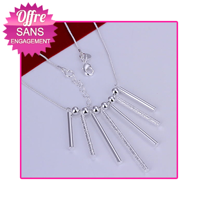 Collier Club en argent orné de 7 Pendentifs cylindriques à seulement 0€ ( 7.99€ de frais de port et de préparation Collier Club en argent orné de 7 Pendentifs cylindriques à seulement 0€ ( 7.99€ de frais de port et de préparation