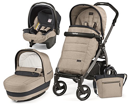 Trio Book Poussette Poussette Si&egrave;ge auto Peg Perego nouveaux couleurs 2017&nbsp;Elite Luxe Beige TELAIO 51 S JET