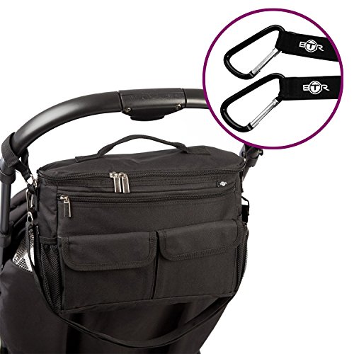 Organiseur de poussette et sac &agrave; langer BTR avec 2 mousquetons inclus&period; R&eacute;sistant &agrave; l'eau&period; Universel&period;