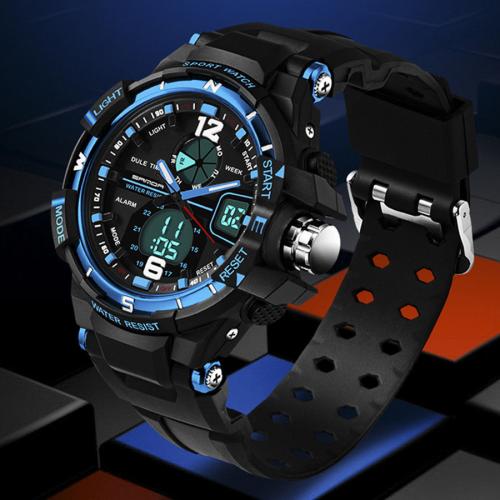 Fashion Men Digital Sports Military Date Analog Quartz Wrist Watch WATERPROOF