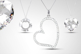 Colliers en argent 925 massif Luxury Crystal In ornés de SWAROVSKI ELEMENTS Colliers en argent 925 massif Luxury Crystal In ornés de SWAROVSKI ELEMENTS