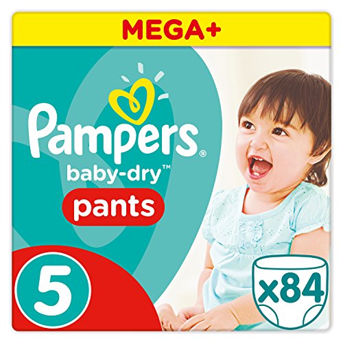 Pampers - Baby Dry Pants - Couches Taille 5 &lpar;12-18kg&sol;Junior&rpar; - Mega&plus; Pack &lpar;x84 culottes&rpar;