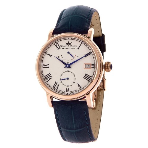 Montre classique homme YONGER &AMP; BRESSON AUTOMATIQUE YBH 8356-04 analogique bracelet cuir
