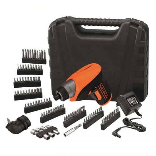 BLACK & DECKER Tournevis 3,6 V avec 99 accessoires livrés en coffret BLACK & DECKER Tournevis 3,6 V avec 99 accessoires livrés en coffret