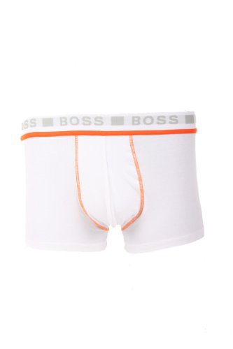 Hugo Boss - Homme - Sous Vetements - Boxer Bandeau Orange - Blanc - S