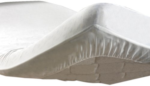 Douceur d'Intérieur 1640073 Protège Matelas Anti-Acarien Molleton + PVC Uni Blanc 140 x 190 cm