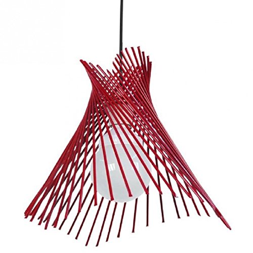 Suspensions + fil métal en cône mikadô 35 cm 20 w équivalent a 75 w rouge Suspensions + fil métal en cône mikadô 35 cm 20 w équivalent a 75 w rouge