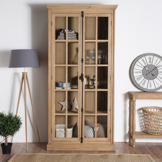 Vitrine 2 portes en chêne Longueur 110cm CURIOSITE Vitrine 2 portes en chêne Longueur 110cm CURIOSITE