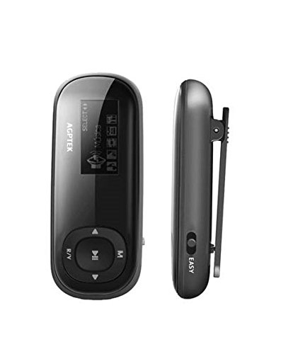 AGPTek Dernière Version Mp3 E02 Lecteur MP3 8Go Portable avec Pince et Ecran OLED, joueur avec Radio FM supportant les formats MP3, WMA, Supporte Carte mémoire jusqu'à 16Go (Noir) AGPTek Dernière Version Mp3 E02 Lecteur MP3 8Go Portable avec Pince et Ecran OLED, joueur avec Radio FM supportant les formats MP3, WMA, Supporte Carte mémoire jusqu'à 16Go (Noir)