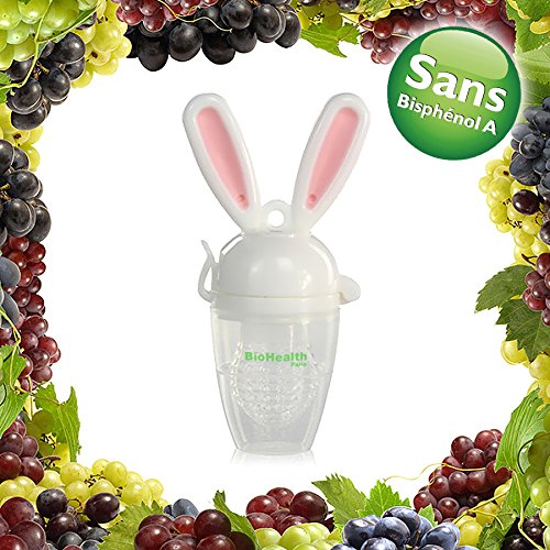 Grignoteuse ou grignoteur en Silicone pour b&eacute;b&eacute;&comma; pour une meilleure transition entre le sein et la nourriture solide ainsi que les fruits&comma; - 100&percnt; sans danger&comma; sans Blisph&eacute;nol A&comma; un moyen sain permettant un grignotage en toute s&eacute;curit&eacute;&period; T&eacute;tine en sili