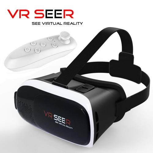 VR Glasses Google Cardboard Box Virtual Reality 3D Bluetooth & Remote VR SEER