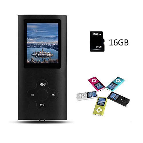 Btopllc Lecteur MP3 Lecteur MP4 Lecteur de musique numérique 16 Go Carte mémoire interne Lecteur de musique MP3 / MP4 portable et compact / Lecteur multimédia / Lecteur vidéo, vidéo, Ebook, Lecteur de musique - Noir Btopllc Lecteur MP3 Lecteur MP4 Lecteur de musique numérique 16 Go Carte mémoire interne Lecteur de musique MP3 / MP4 portable et compact / Lecteur multimédia / Lecteur vidéo, vidéo, Ebook, Lecteur de musique - Noir