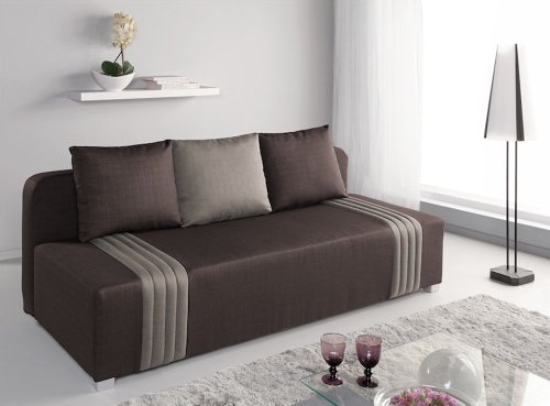 Canapé 3 places convertible + coffre Switsofa Doris Chocolat/Café Canapé 3 places convertible + coffre Switsofa Doris Chocolat/Café