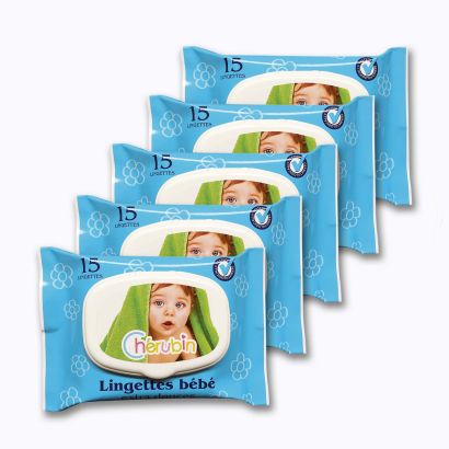 Lingettes b&eacute;b&eacute; &laquo; kit voyage &raquo; x 5