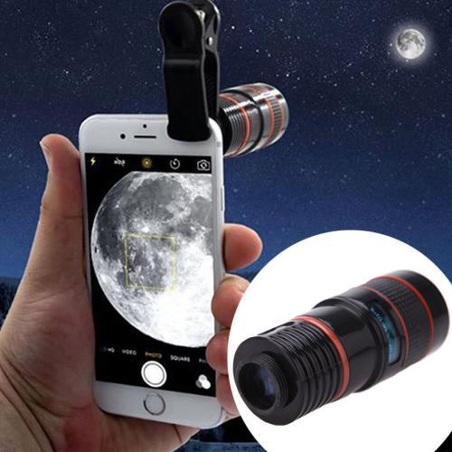 8x Optical Zoom HD Telescope Camera Lens Clip-on For Universal Mobile Phone