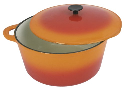Crealys 501603 Cocotte Fonte Ronde 2,5 L Orange Flamme Diamètre : 21 cm Crealys 501603 Cocotte Fonte Ronde 2,5 L Orange Flamme Diamètre : 21 cm