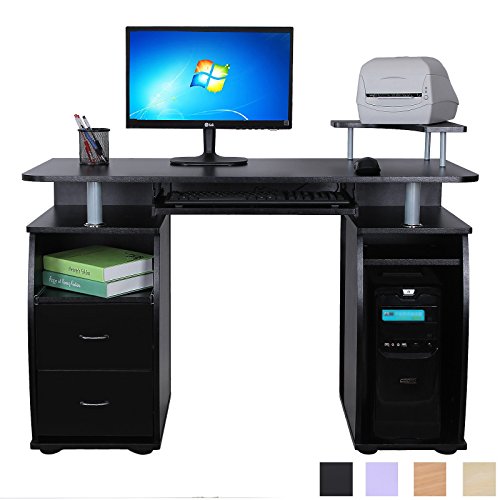 Songmics Bureau informatique / table informatique Meuble de bureau pour ordinateur noir LCD851B Songmics Bureau informatique / table informatique Meuble de bureau pour ordinateur noir LCD851B