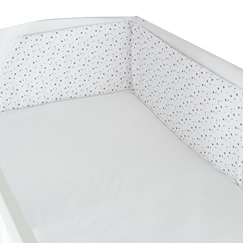 Kinousses Ma Petite &Eacute;toile Tour de Lit Sp&eacute;cial 23 cm pour Lit B&eacute;b&eacute; en Position Haute Blanc
