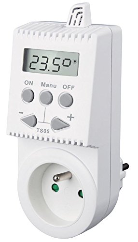 Prise thermostatique digitale pour chauffage électrique TS05, pour prise Française Prise thermostatique digitale pour chauffage électrique TS05, pour prise Française