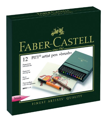 Faber-Castell Coffret cadeau de 12 feutres Pitt Artist