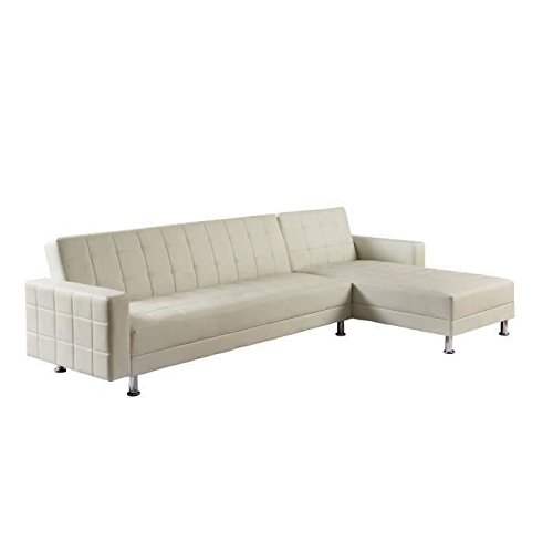 LUXURY Canapé d'angle convertible/réversible blanc LUXURY Canapé d'angle convertible/réversible blanc