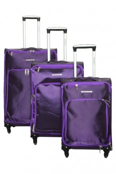 Ensemble de 3 Valises souples à 4 roues Ensemble de 3 Valises souples à 4 roues