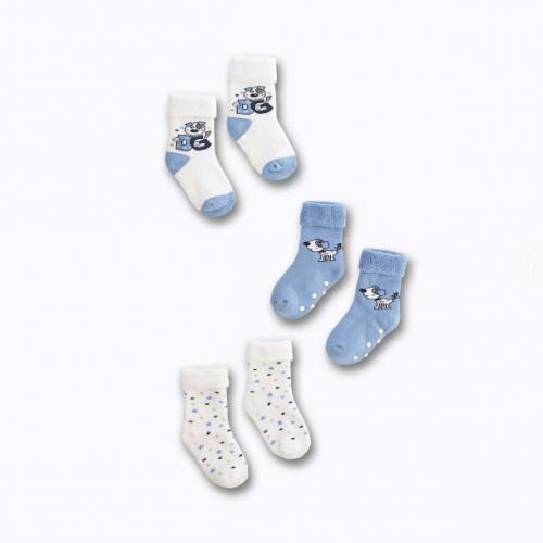 Lot de 3 paires de mi-chaussettes b&eacute;b&eacute;